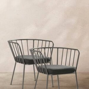 ANTIBES karmstol 2-pack Khakigrön