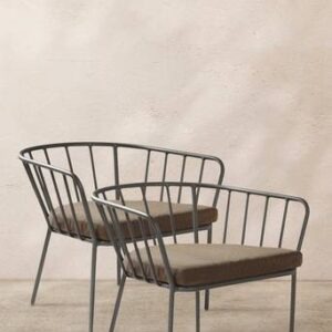 ANTIBES loungestol 2-pack Khakigrön