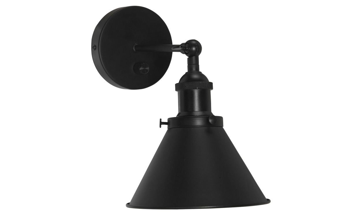 ANTON Vägglampa 18cm Svart