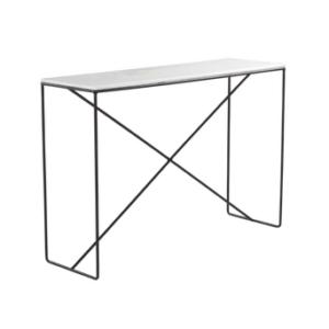 ATHENA sidobord 35×110 cm Marmor/svart