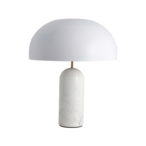 ATLAS Bordslampa Marmor Vit