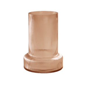 ATTICUS glasvas – höjd 28,5 cm Bärnstensbrun