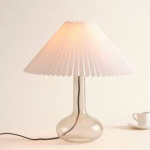 AUDREY bordslampa Vit/rökfärgad