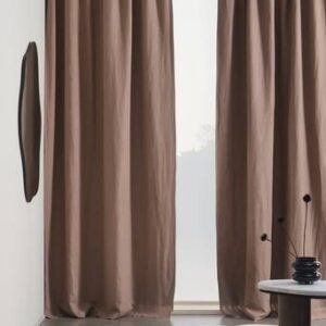 AURORA mörkläggningsgardin – 1 längd Gråbrun