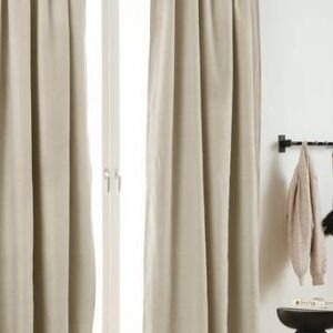 AURORA mörkläggningsgardin – 1 längd Linnebeige
