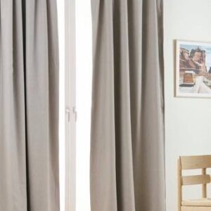 AURORA mörkläggningsgardin – 1 längd Ljusgrå