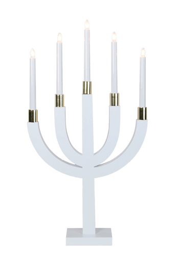 Adventsljusstake Elias Vit