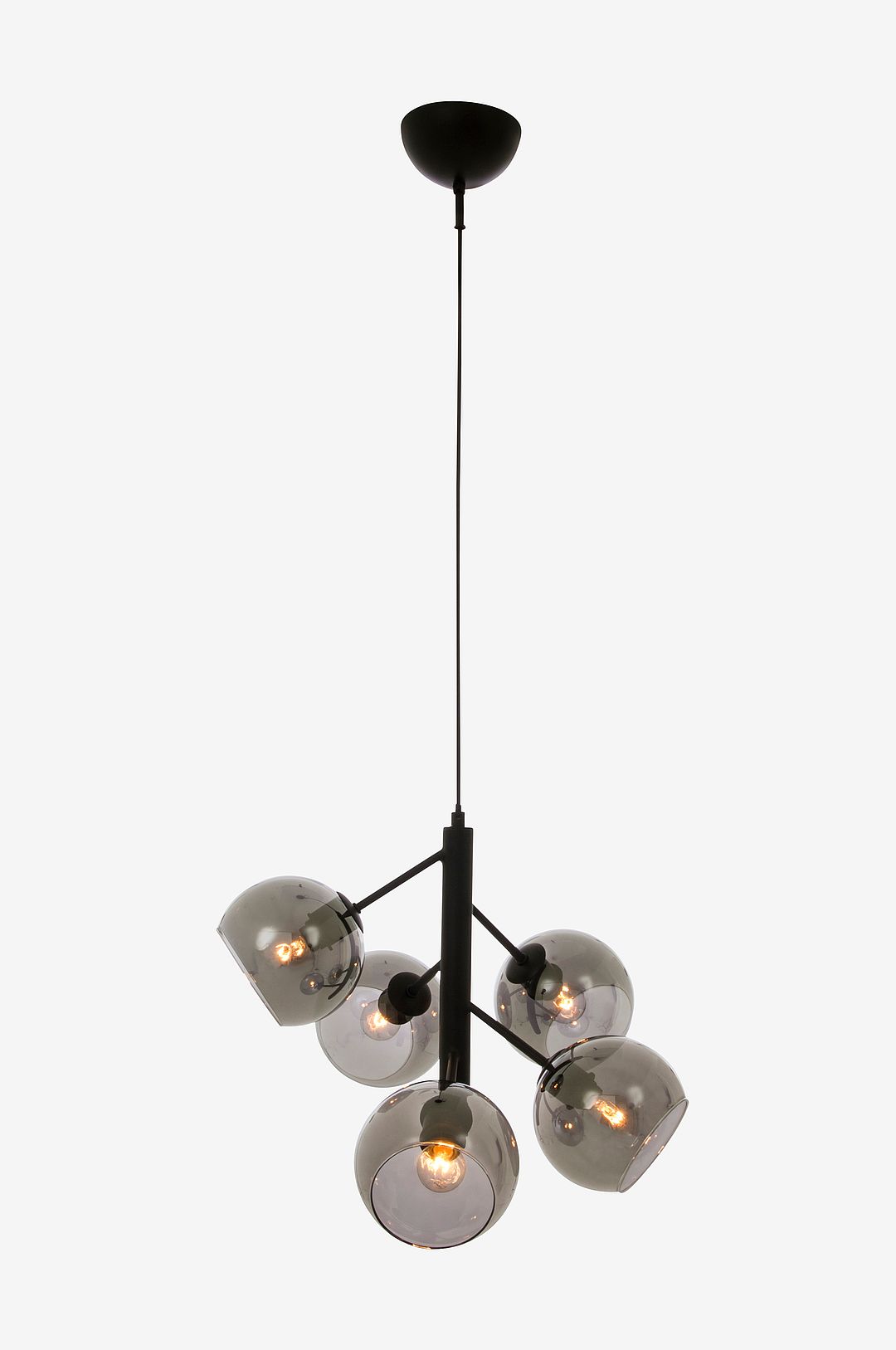 Aneta Lighting – Taklampa Atom /rök – Svart – Takpendlar – Från Homeroom