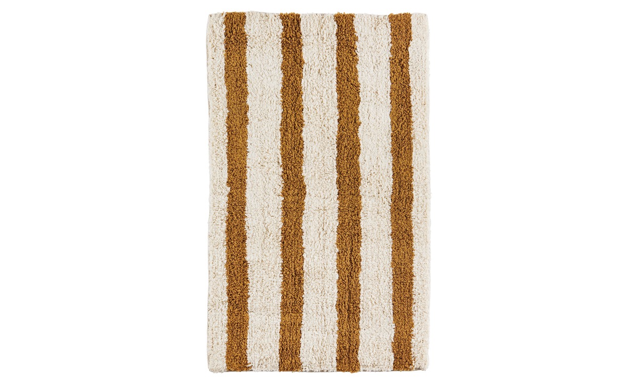 BADRUMSMATTA 50×80 Senapsgul/Offwhite