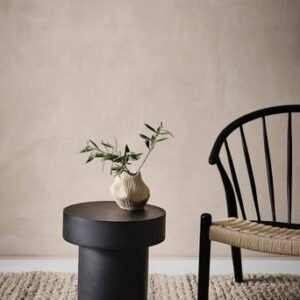 BARATTI sidobord ø 35 cm – hög Matt svart