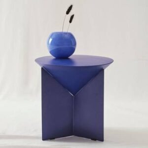 BAZORA sidobord ø 50 cm Blå