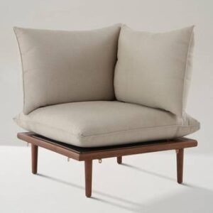 BELMONT soffmodul med ett hörn Teak/Beige