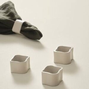 BILLIE servettring 4-pack Beige