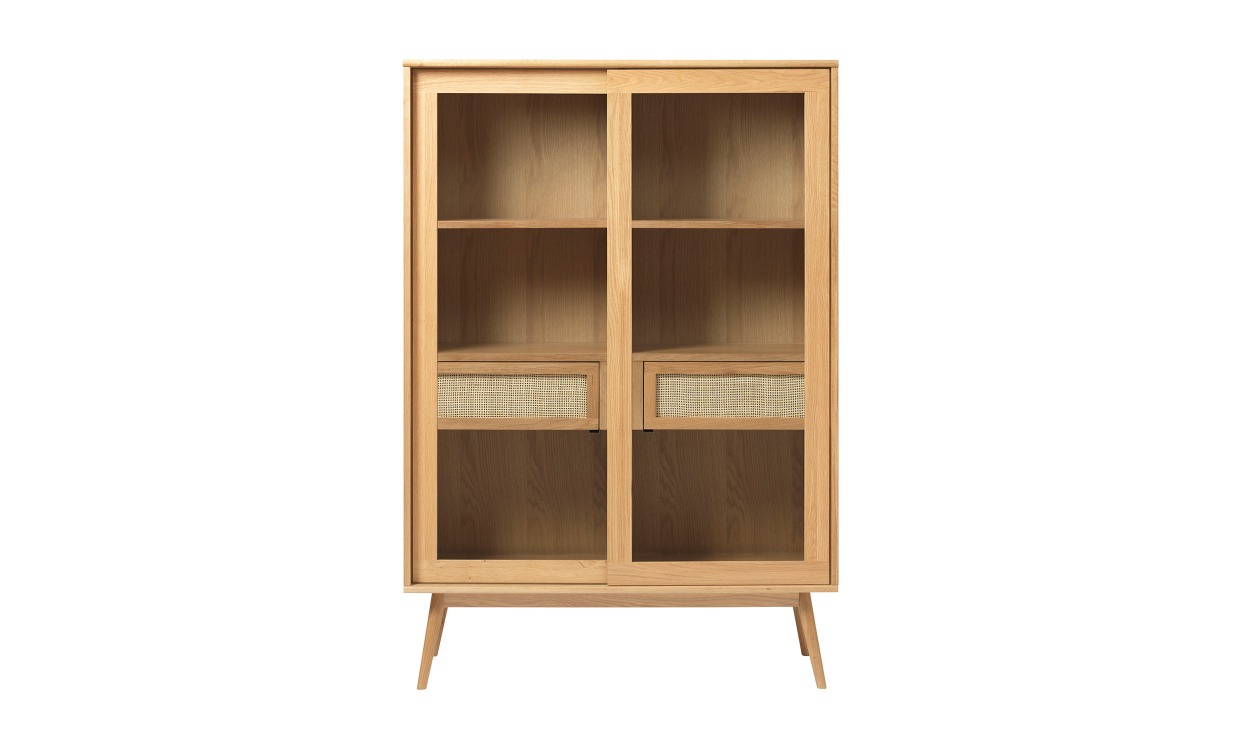 BLANCA Vitrinskåp Natur