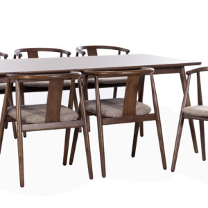 BLANCA/LINA Matgrupp 6 Stolar Valnötsbrun