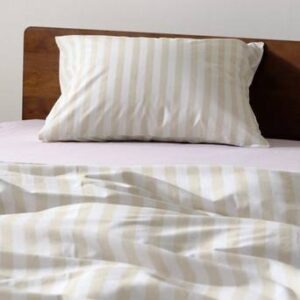 BOEL örngott 60×50 cm – ekologisk Ljus sand/vit