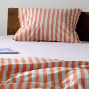 BOEL örngott 60×50 cm – ekologisk Ljusblå/orange