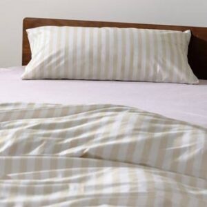 BOEL örngott 90×50 cm – ekologisk Ljus sand/vit