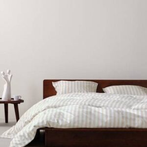 BOEL påslakanset dubbelsäng – ekologisk Ljus sand/vit