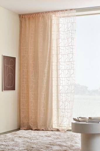 BOJAGI multifunktionsgardin 1 längd Aprikosrosa