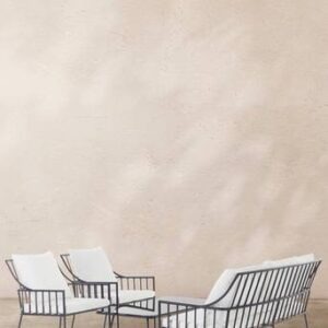 BOLONIA loungemöbel – 4 delar Marinblå/vit dyna