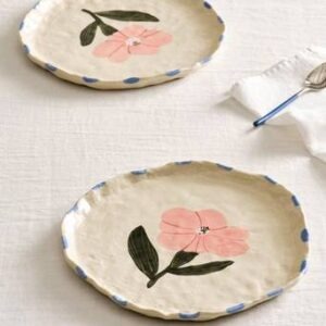 BOTANIC tallrik 2-pack ø 25 cm Naturvit/multi