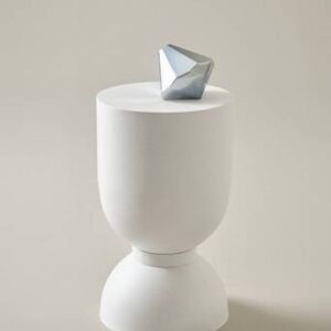 BRAMTON sidobord ø 31 cm Vit