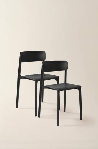 BRANTEVIK stol 2-pack Svart