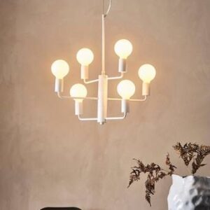 BRISBANE taklampa med vajer Vit