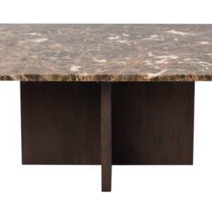BROOKSVILLE Soffbord Brun Marmor/Brun Ek