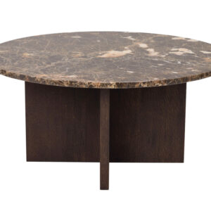 BROOKSVILLE Soffbord Brun Marmor/Brun Ek