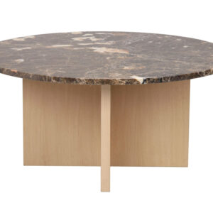 BROOKSVILLE Soffbord Brun Marmor/Vitpigment Ek