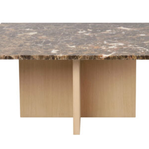 BROOKSVILLE Soffbord Brun Marmor/Vitpigment Ek