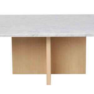 BROOKSVILLE Soffbord Vit Marmor/Vitmigment Ek