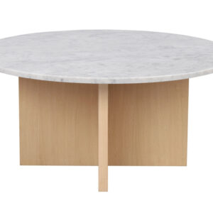 BROOKSVILLE Soffbord Vit Marmor/Vitmigment Ek