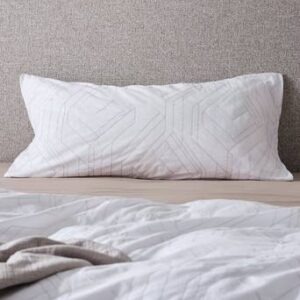 BRYONA örngott 90×50 cm Vit/grå