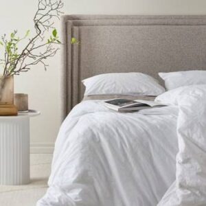 BRYONA påslakan Vit/beige