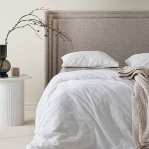BRYONA påslakanset dubbelsäng Vit/beige