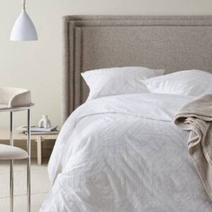 BRYONA påslakanset dubbelsäng Vit/grå