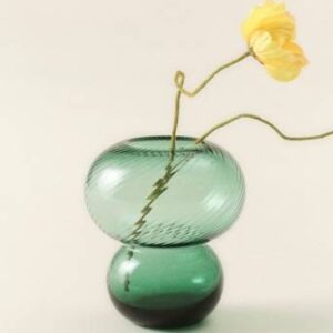 BUBBLAN glasvas – höjd 19,5 cm Grön