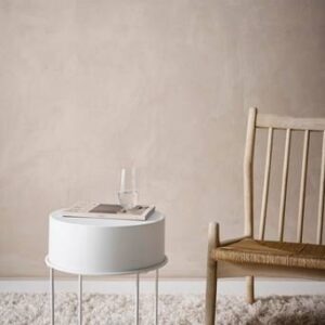 BYRON sidobord ø 40 cm Vit