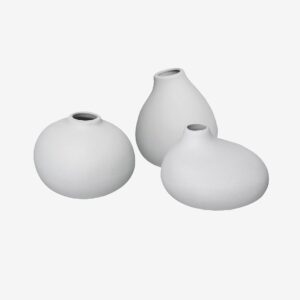 Blomus – Set med 3 Vaser Nona – Grå – Krukor & vaser – Från Homeroom