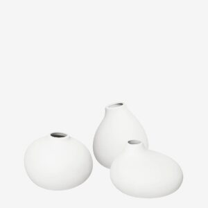 Blomus – Set med 3 Vaser Nona – Vit – Krukor & vaser – Från Homeroom