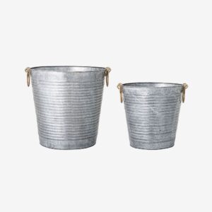 Bloomingville – Blomkruka, set om 2 – Grå – Krukor & vaser – Från Homeroom