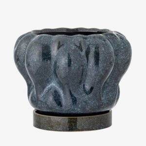 Bloomingville – Hollis Blomkruka med fat – Blå – Krukor & vaser – Från Homeroom