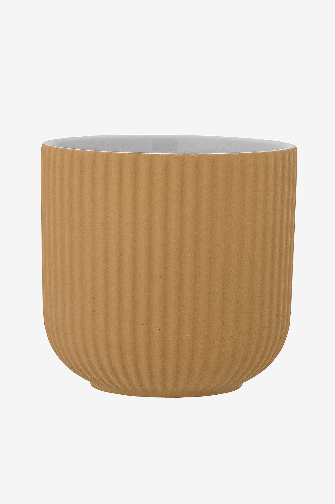 Bloomingville – Kamma Blomkruka, Gul, Stengods – Gul – Krukor & vaser – Från Homeroom