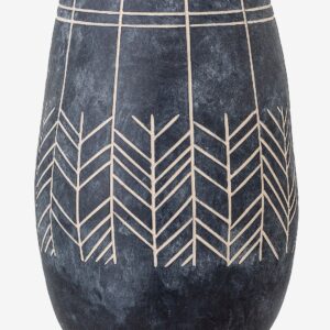 Bloomingville – Mahi Dekorvas, Svart, Keramik – Svart – Krukor & vaser – Från Homeroom