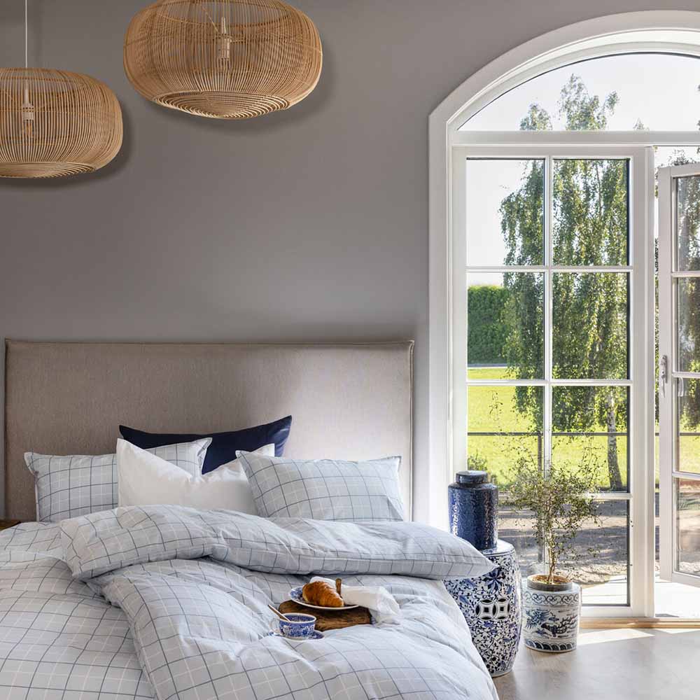 Borås Cotton Lumi Påslakanset 230×220 Blå