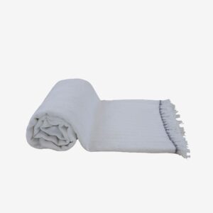 Borås Cotton – Plädd Canasta – Vit – Filtar & plädar – Från Homeroom