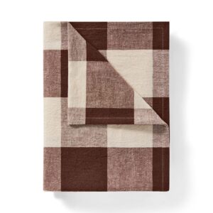 Bordsduk Check 240x140cm Linnemix Brun